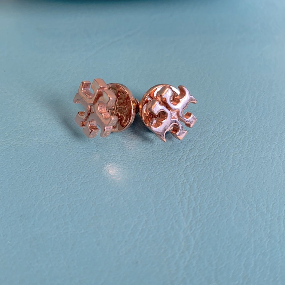Tory Burch Kira Rose Gold Plated Stud Earrings